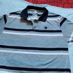 Boys Six For One, Striped Polo Shirt by Swiss Cross, And Long Sleeve Button Up.